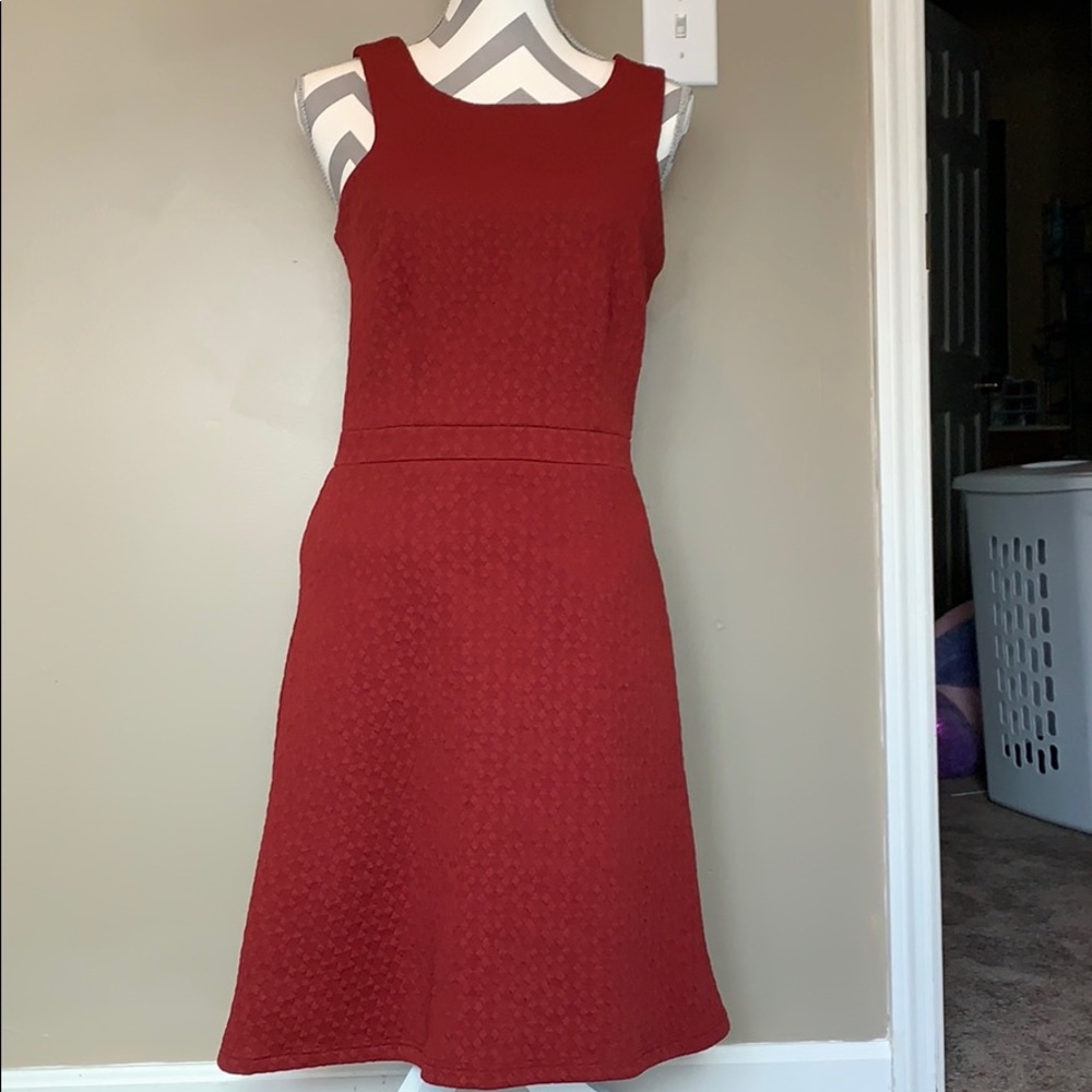 Red Quilted Maison Jules Dress